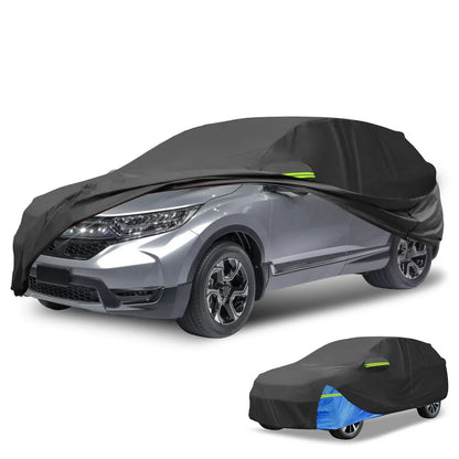 Waterproof Car Cover for Honda CRV (210D Oxford Cloth, Black/Blue)
