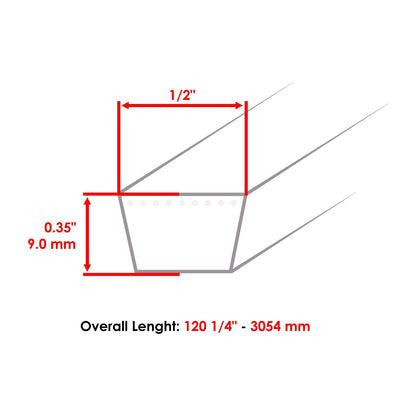 Deck Belt 40 Inch Replacement for Ariens 1540 1640 (1980–2018)