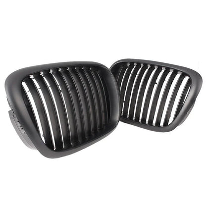 Black Upper Bumper Grill Mesh Grille for BMW E39 525 528 530 535 M5 (2000-2003)