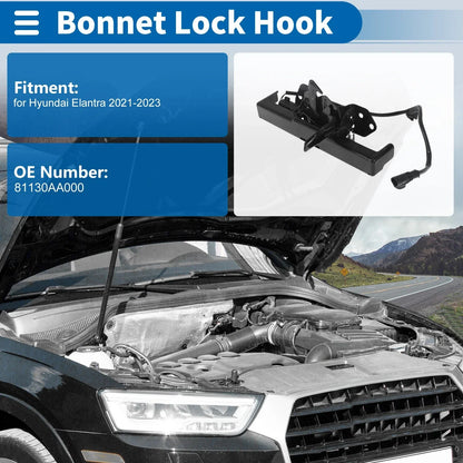 Hood Latch Assembly for Hyundai Elantra (2021-2023) 1 x Quality Replacement