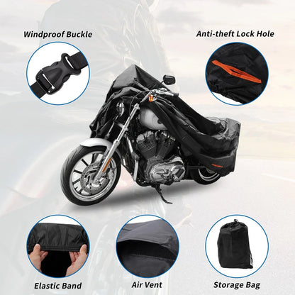 Motorcycle Cover 301D-PU Black for Honda CT125 Hunter Cub (2020-2023)