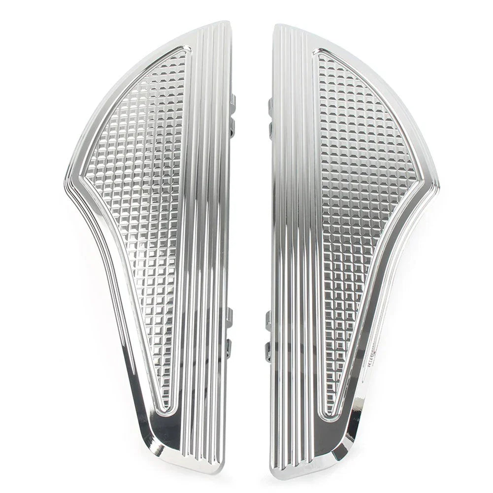 Non-Slip Front Floorboards for Harley Dyna Touring Softail Chrome