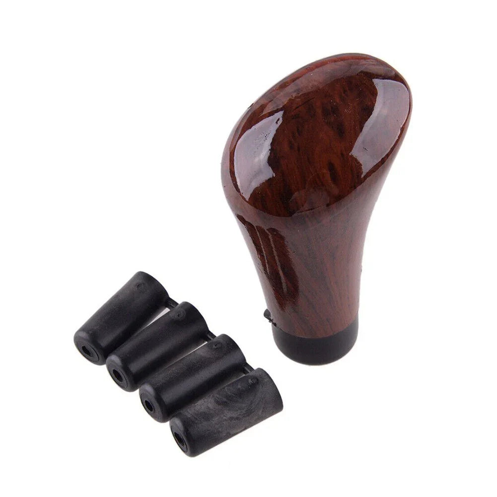 Gear Shift Knob Height 9.7 cm M10 Plastic&Metal Walnut Wood Grain for Car