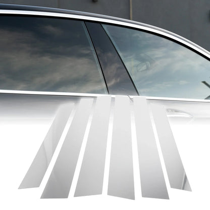 6pcs Car Pillar Window Trim Covers for Honda CR-V (2007-2011) Chrome Silver