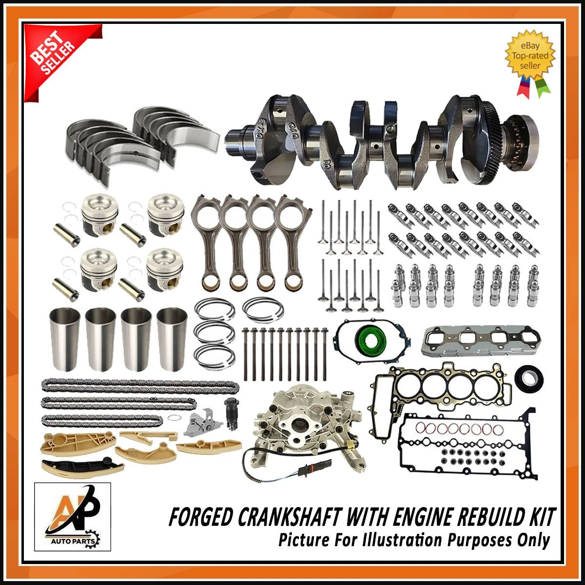 Forged Crankshaft with Rebuild Kit for Land Rover 204DTD 2.0 Diesel (2000–2009)