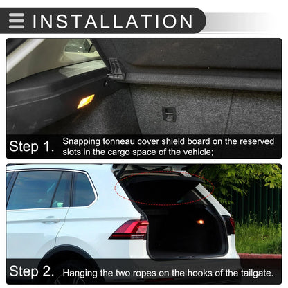 Rear Parcel Shelf Boot Load Cover for Honda Fit (2012-2013) Black