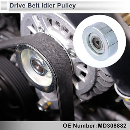 Drive Belt Idler Pulley for Hyundai Sonata, Kia (1990-1998) - 1 x Piece