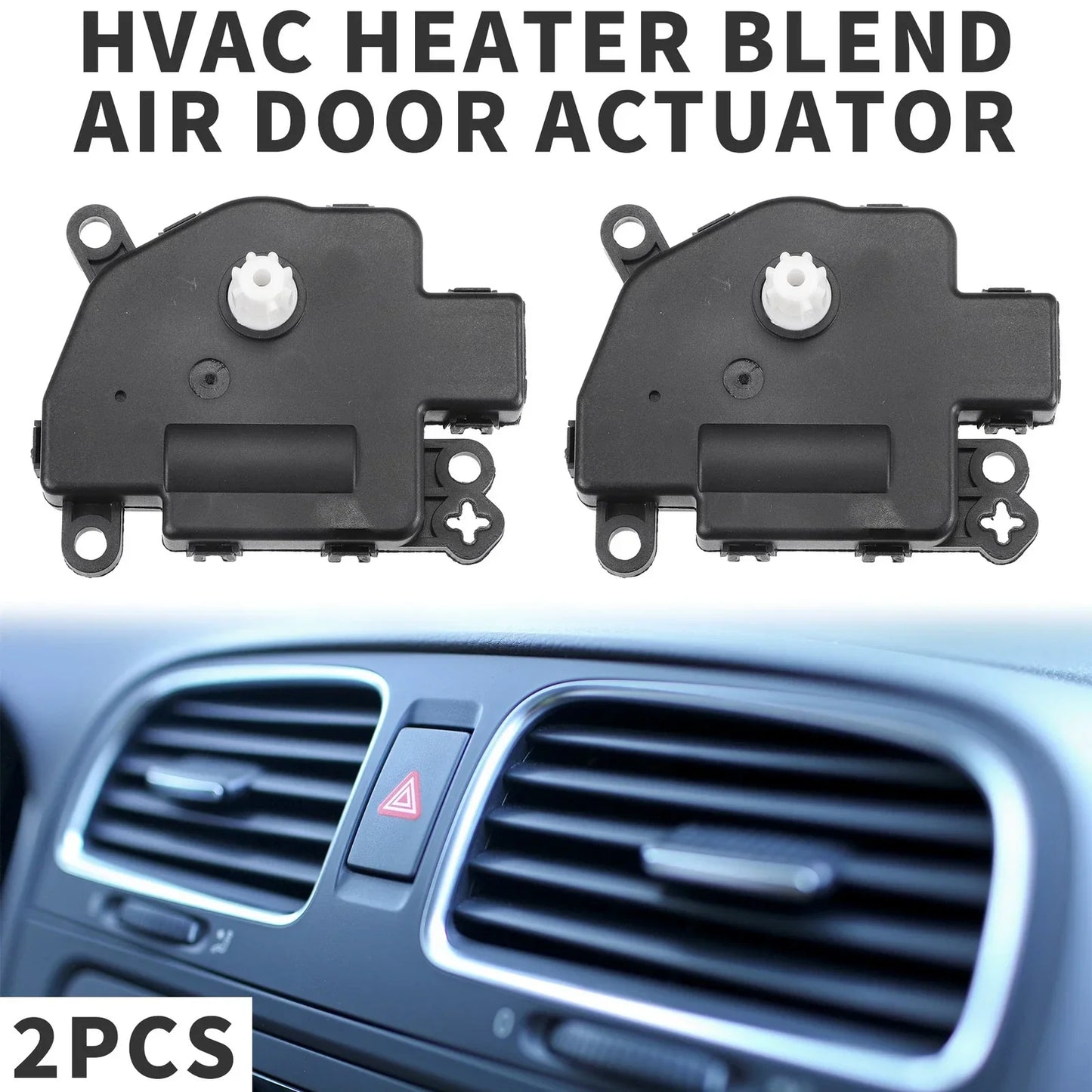 2 x No.68048902AA HVAC Heater Blend Door Actuators for Dodge Ram (2009-2010)