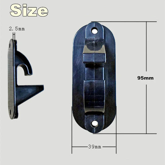 10x Tire Wheel Rim Hub Hook Garage Wall Mount Hanger Black ABS Max 22"