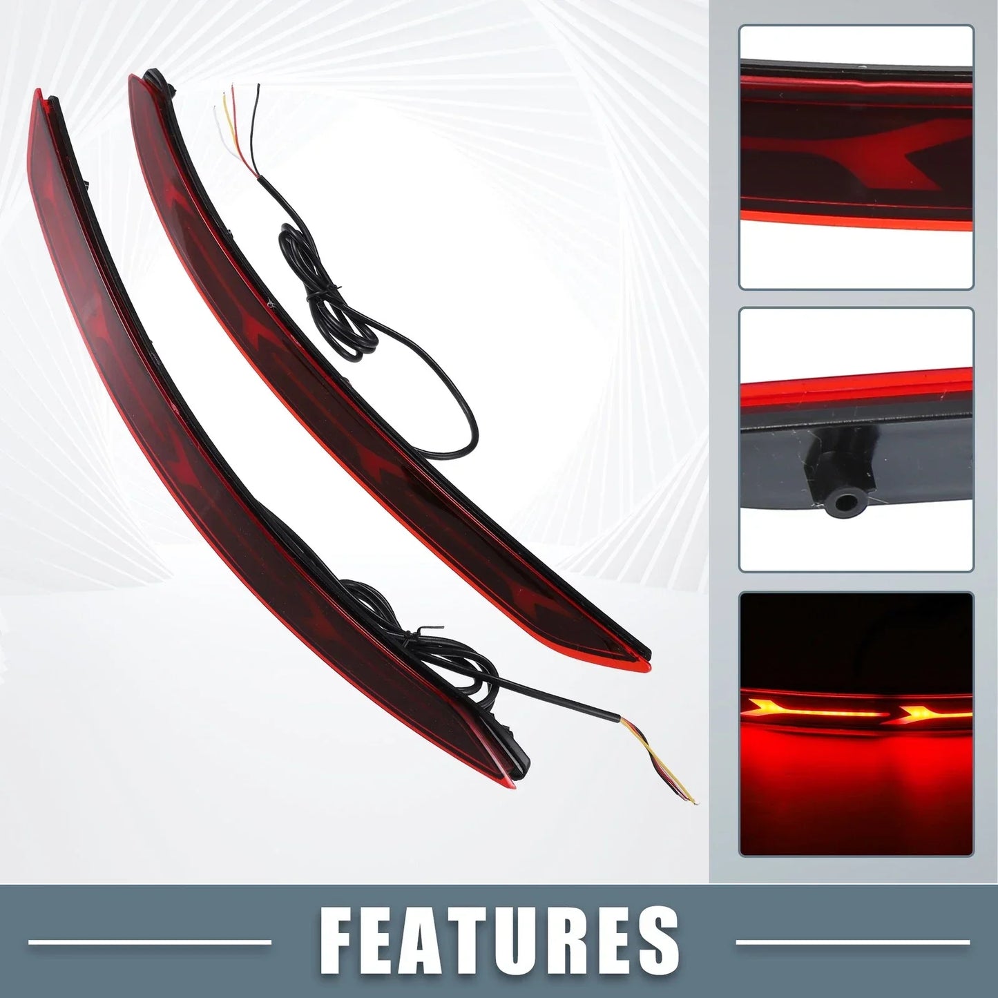 Rear Bumper Reflector LED Brake Tail Light for Hyundai Elantra (2017-2020)