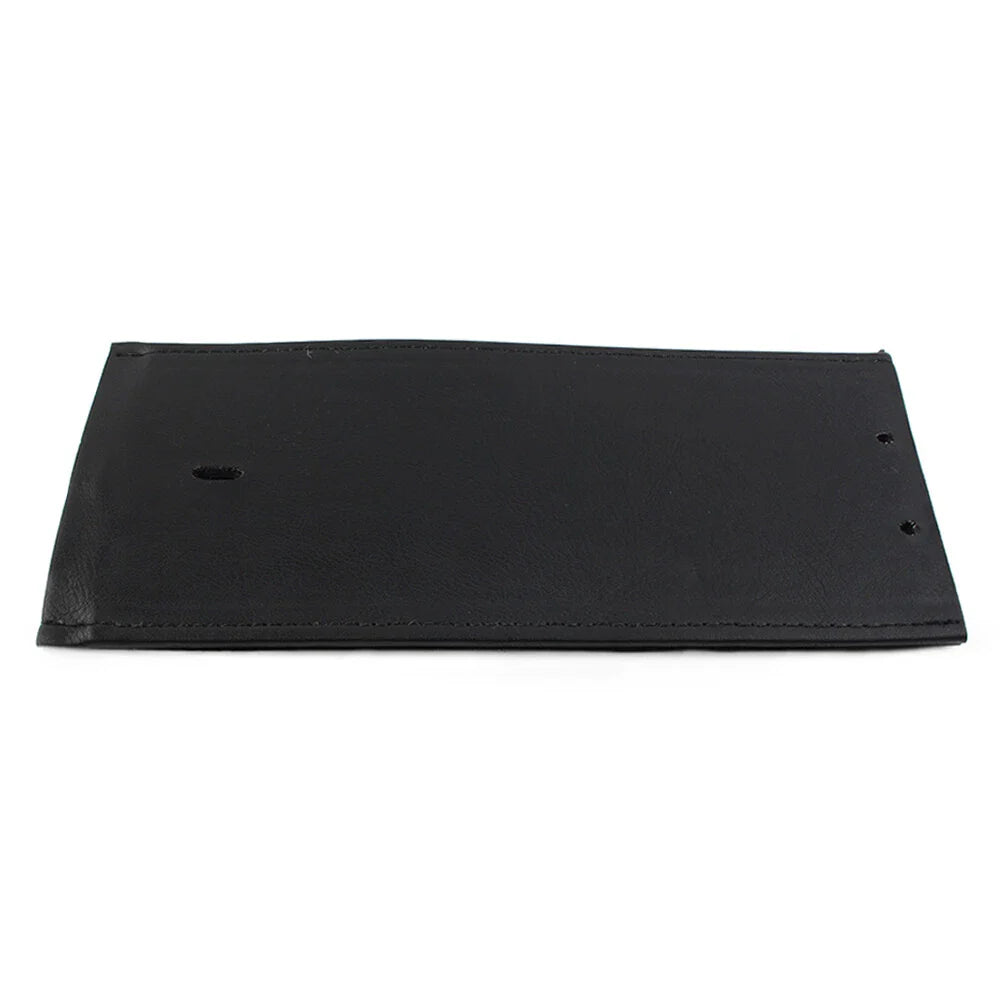 Black Leather Gas Tank Panel Bib for Harley (No Design, Smooth)