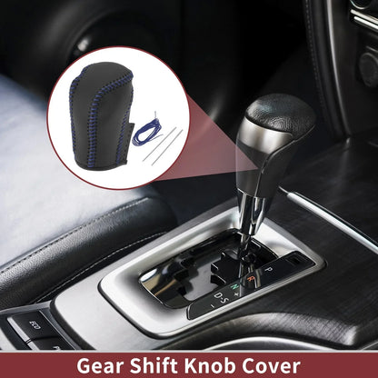 Car Gear Shift Knob Cover for Honda Inspire (2023) - Blue Faux Leather