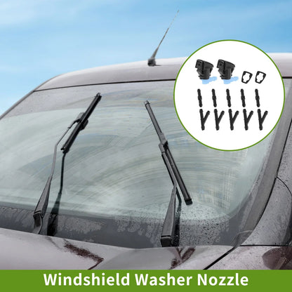 Windshield Washer Nozzle Kit w/ Hose Connector for Dodge (2011-2019)