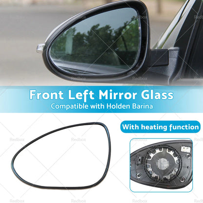Heated Convex Left Mirror Glass for Holden Barina (2011-2023)