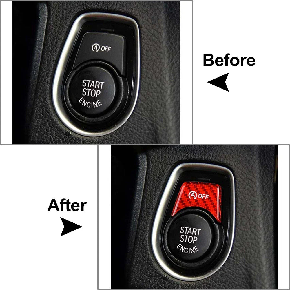 Red Engine Start Ignition OFF Button Cover for BMW F20 F21 F22 F23 F30 F31 F32 (2012-2019)