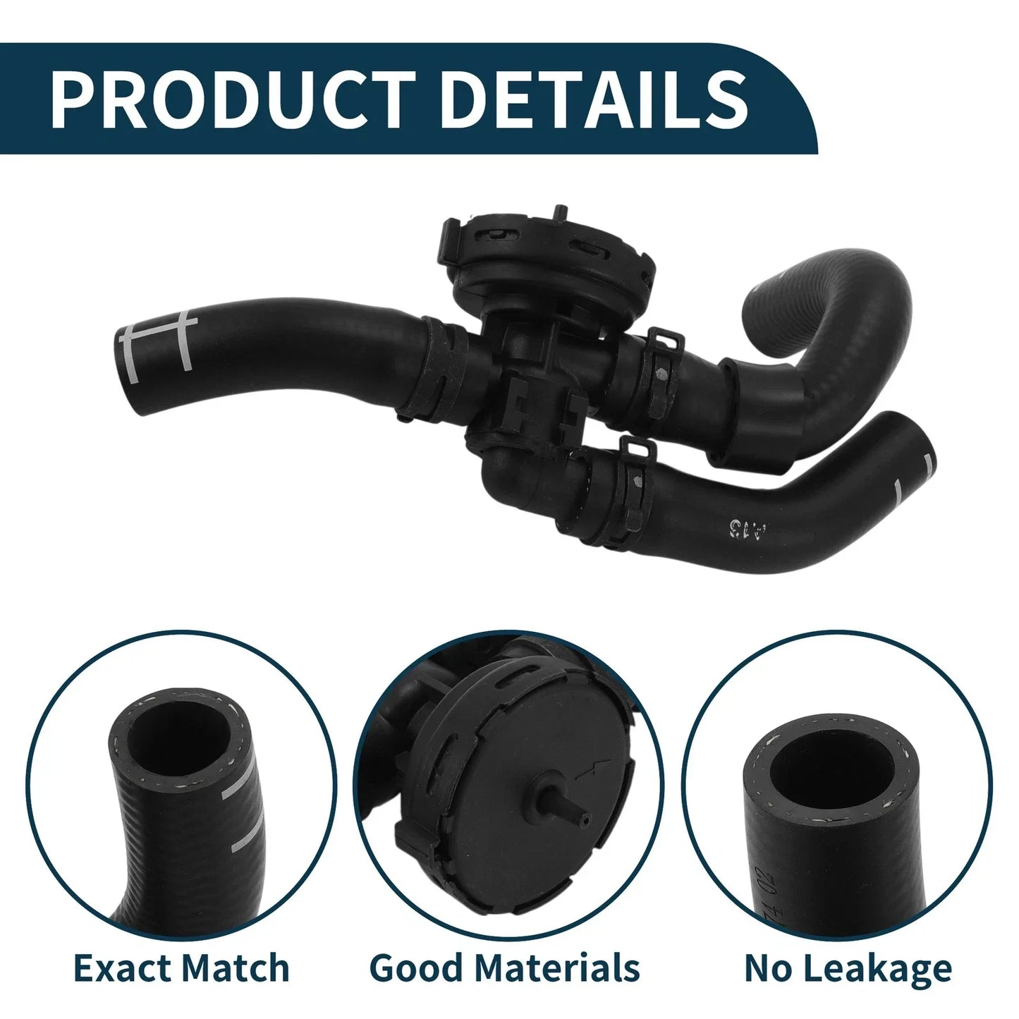 Radiator Hose for Porsche Cayenne 3.0L 2011-2014 Rubber Coolant Pipe
