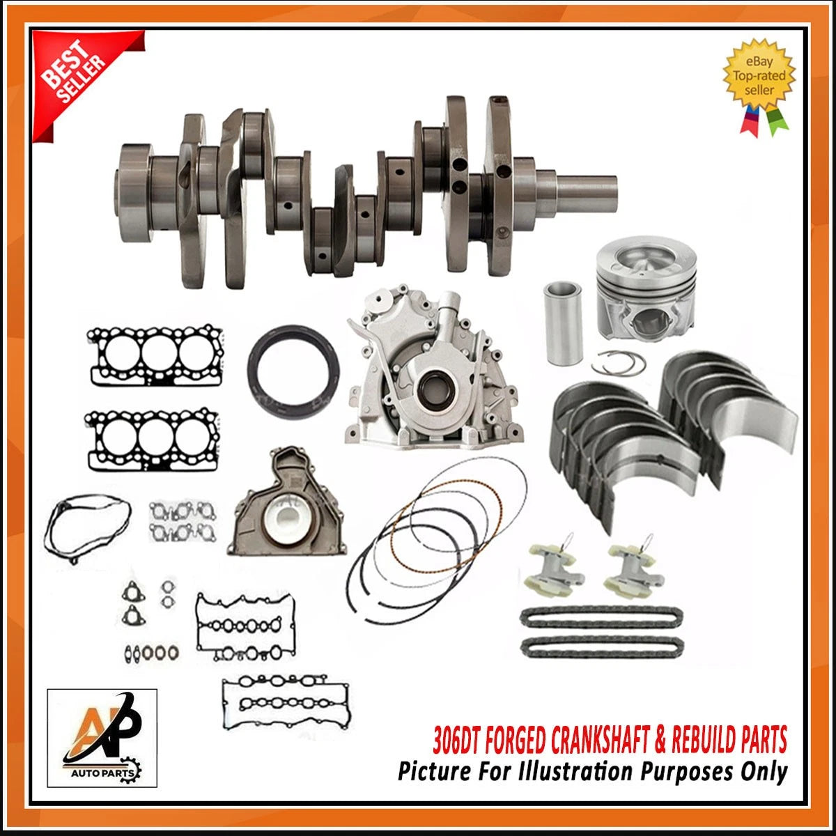 Forged Crankshaft Rebuild Parts Kit for Land Rover Range Rover 3.0 (2009–2012)