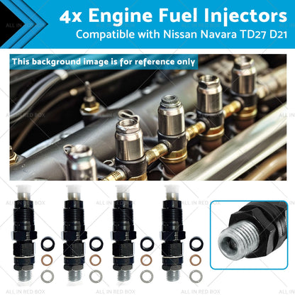 4 x Engine Fuel Injectors for Nissan Navara TD27 D21 (1988-1997)