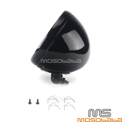 7" Gloss Black Headlight Cover for Harley Dyna Softail
