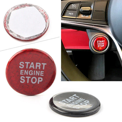 Red Engine Start Button Cap Cover for Alfa Romeo Giulia Stelvio (2017-2023)