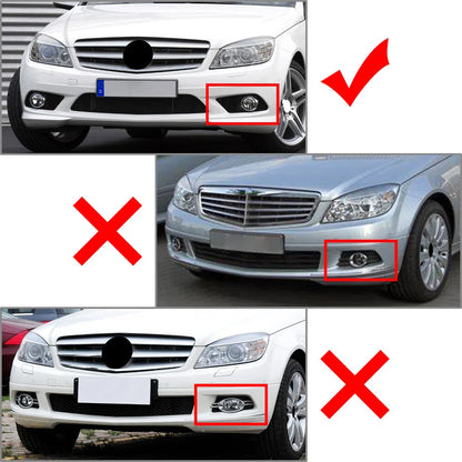 Front Bumper Fog Lights for Mercedes C-Class W204 (2008-2014)