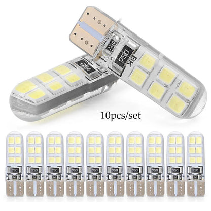 10 x T10 W5W 12SMD LED Canbus Light Bulbs for Car - 6000K White