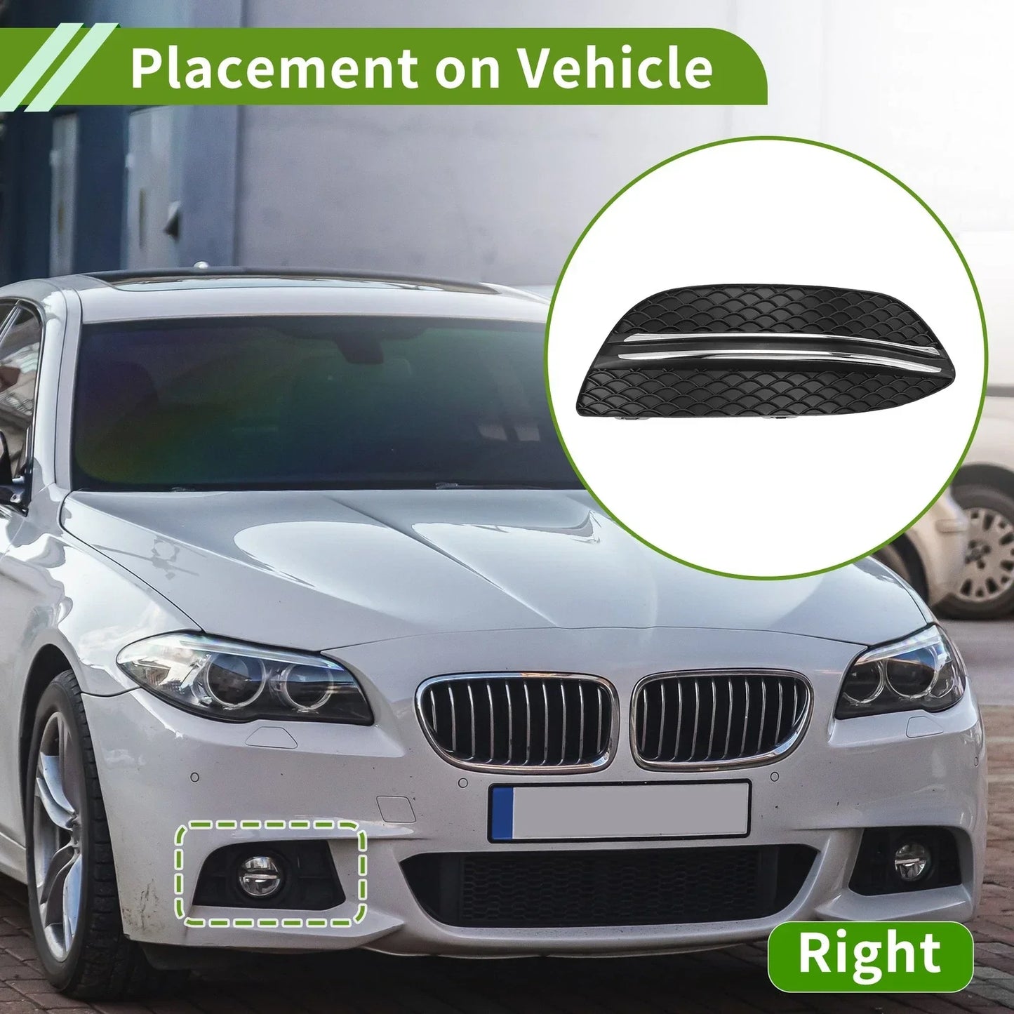 Front Right Fog Light Grill for Mercedes Benz C-Class (2015-2021)