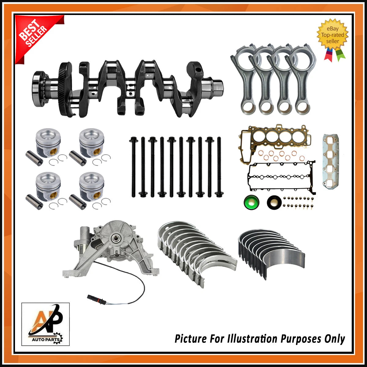 Crankshaft Rebuild Kit for Land Rover Range Rover 204DTD 2.0 D (2004–2016)