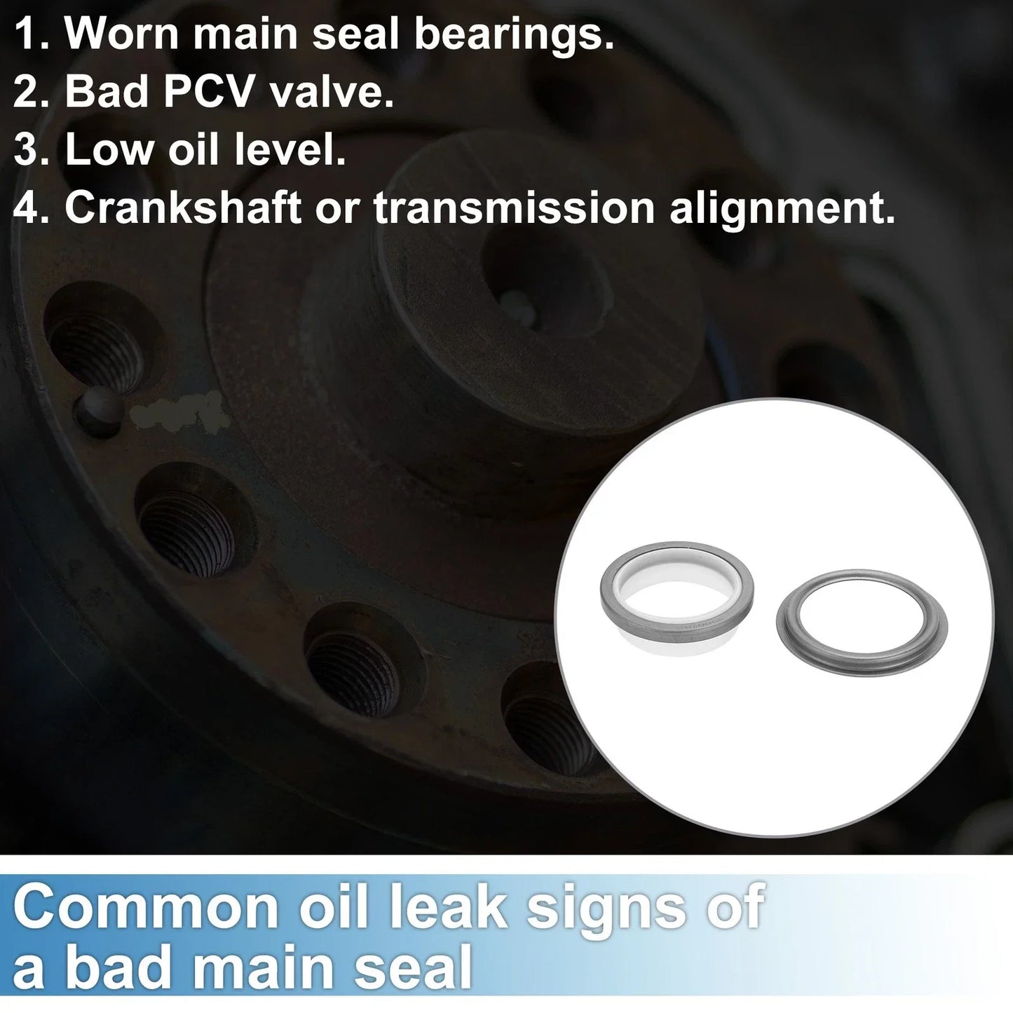 Crankshaft Oil Seal Kit for Dodge Ram 2500 3500 Pickup (2003-2010)