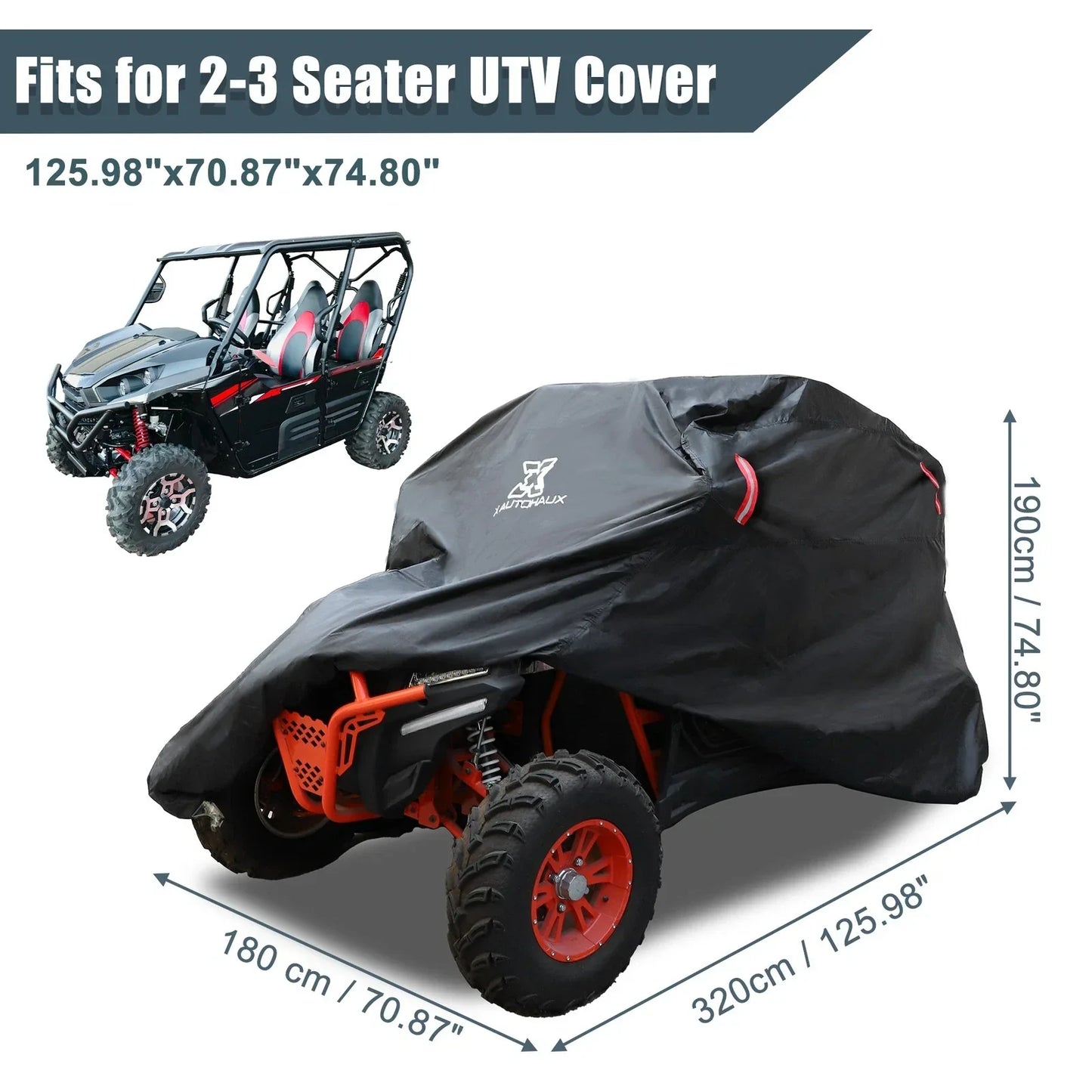 Waterproof 2-3 Seat UTV Cover for Polaris  - Rain Protection & Storage