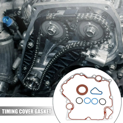Engine Timing Cover Seal Gaskets Set for Chrysler Dodge 3.4L 4.7L (2000-2004)