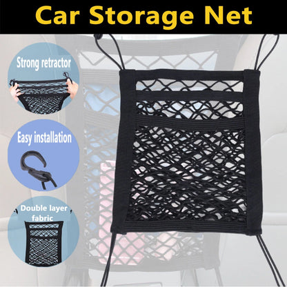 3 x Car Truck Seat Mesh Storage Net Bag Organizer Multi-Pocket