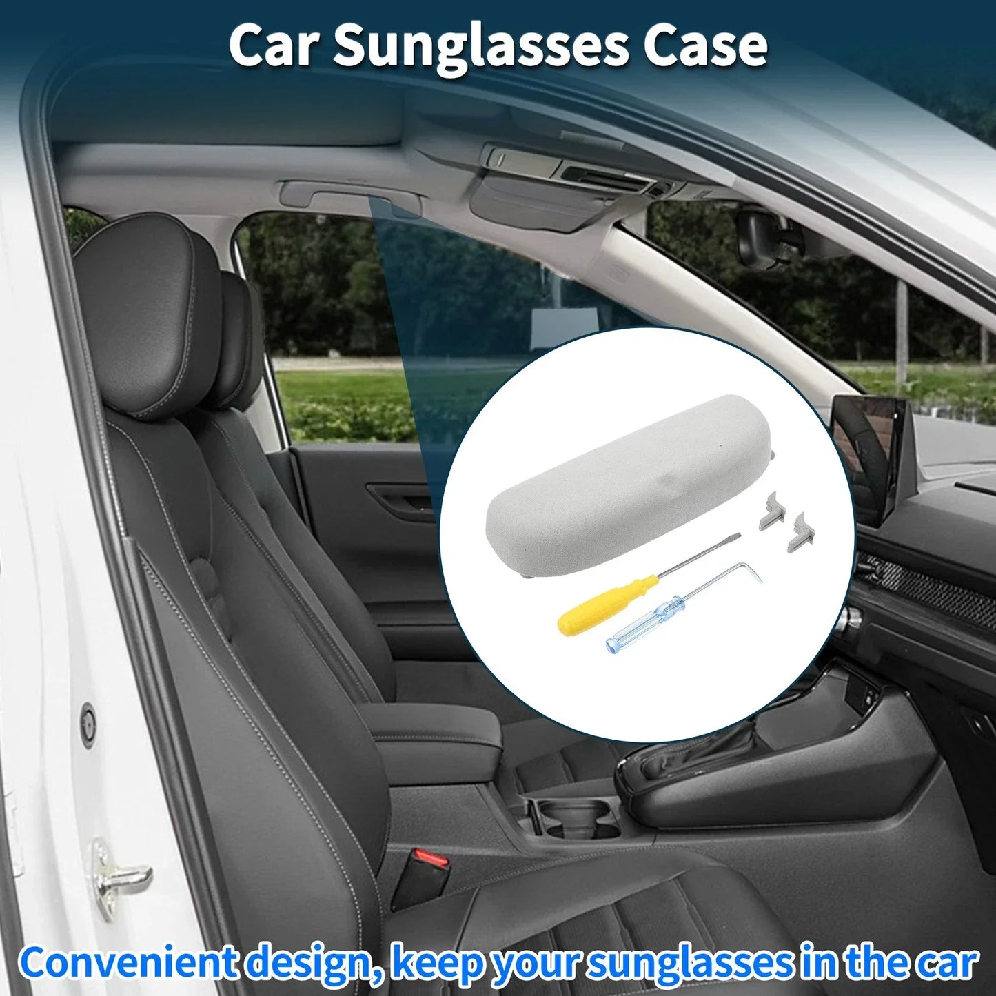 Sunglasses Case for Porsche Cayenne Eyeglasses Holder Storage Box Suede Grey