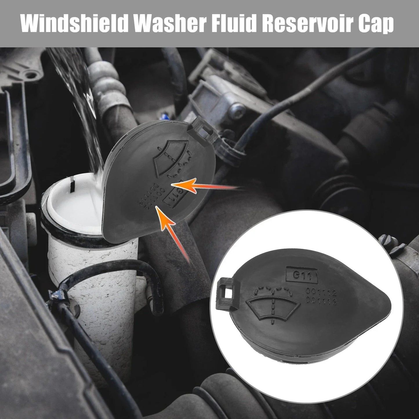 2 x Windscreen Washer Fluid Reservoir Caps for Toyota Lexus