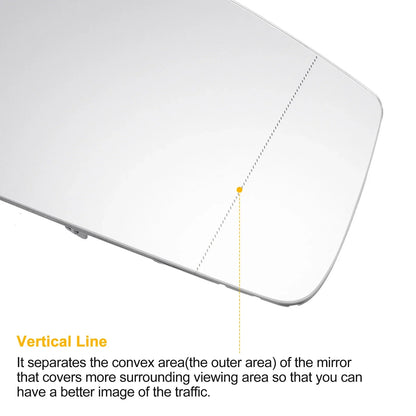 Right Side Heated White Mirror Glass for Mercedes-Benz S/C/E-Class