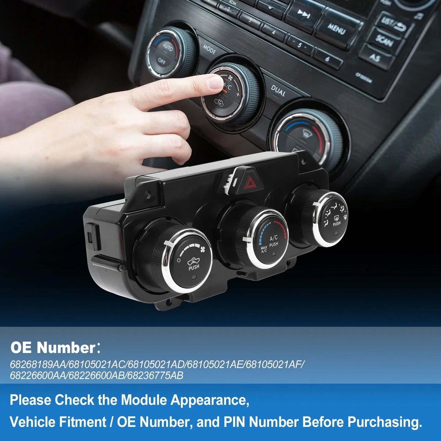 A/C Heater Climate Control Switch Module for Dodge Ram (2013-2018)