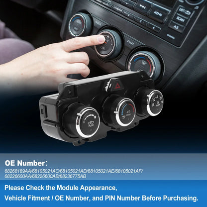 A/C Heater Climate Control Switch Module for Dodge Ram (2013-2018)