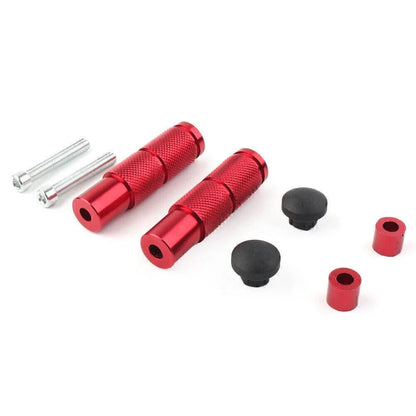 Red Universal Motorcycle Bike Foot Pegs Rear Set Pedals for Racing
