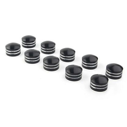 9mm Motor Bolt Topper Caps Covers for Harley  - 10 x Black CNC