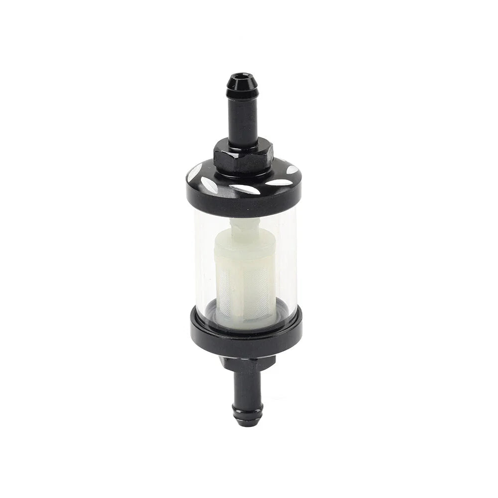 8MM 5/16 Inline Reusable Motorcycle Gas Fuel Filter for Universal Models
