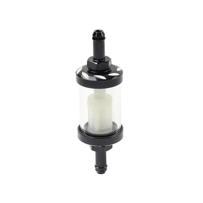 8MM 5/16 Inline Reusable Motorcycle Gas Fuel Filter for Universal Models