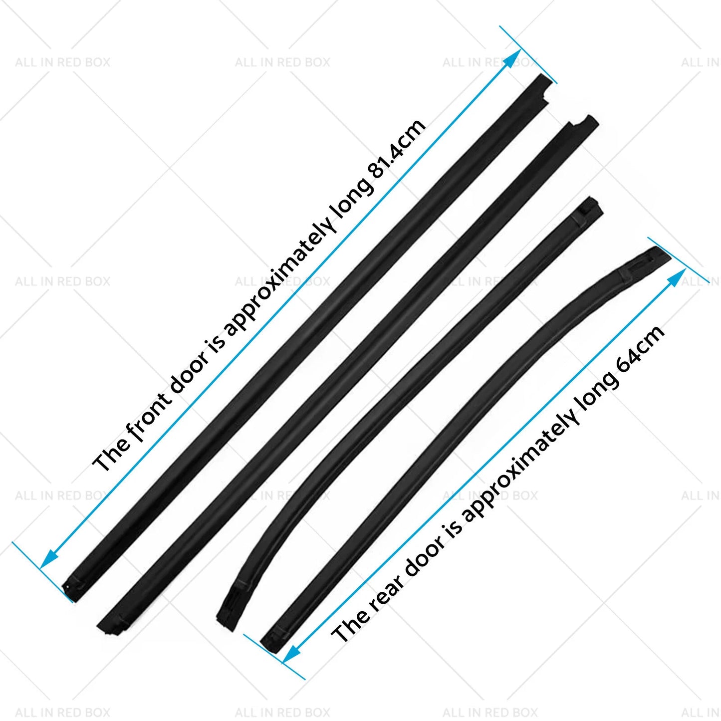Window Glass Seals 4 Door Weather Strip for Isuzu D-Max (2012-2019)