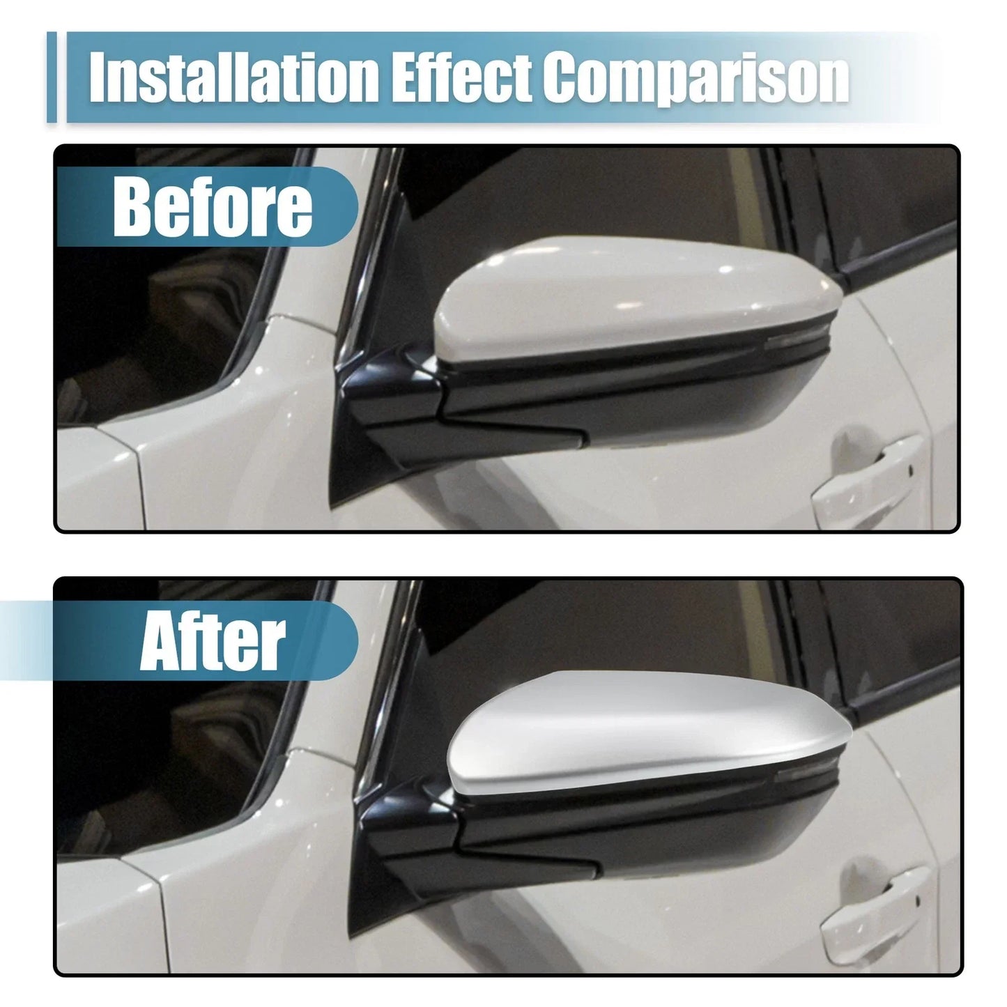 Mirror Corner Triangle Fender Cover Left for Honda Civic (2016-2019) Silver
