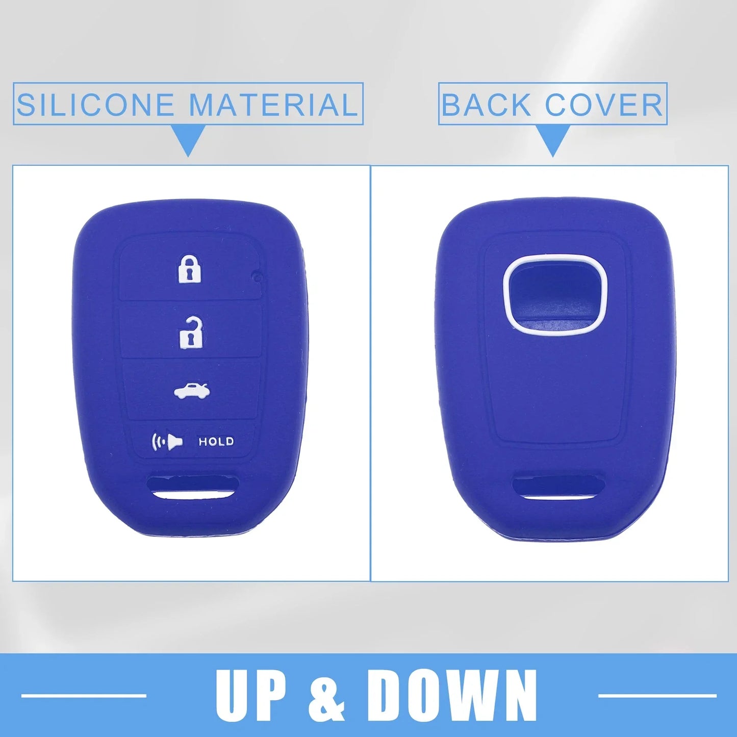 Smart Key Fob Cover Protector for Honda Civic Accord CR-V HR-V (2 x)