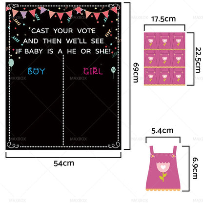Baby Shower Gender Reveal Voting Board Decoration - Boy or Girl