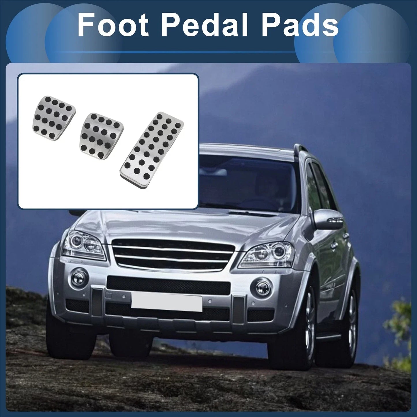 Manual Footrest Pedals Cover for Mercedes Benz ML500 (2006-2011)