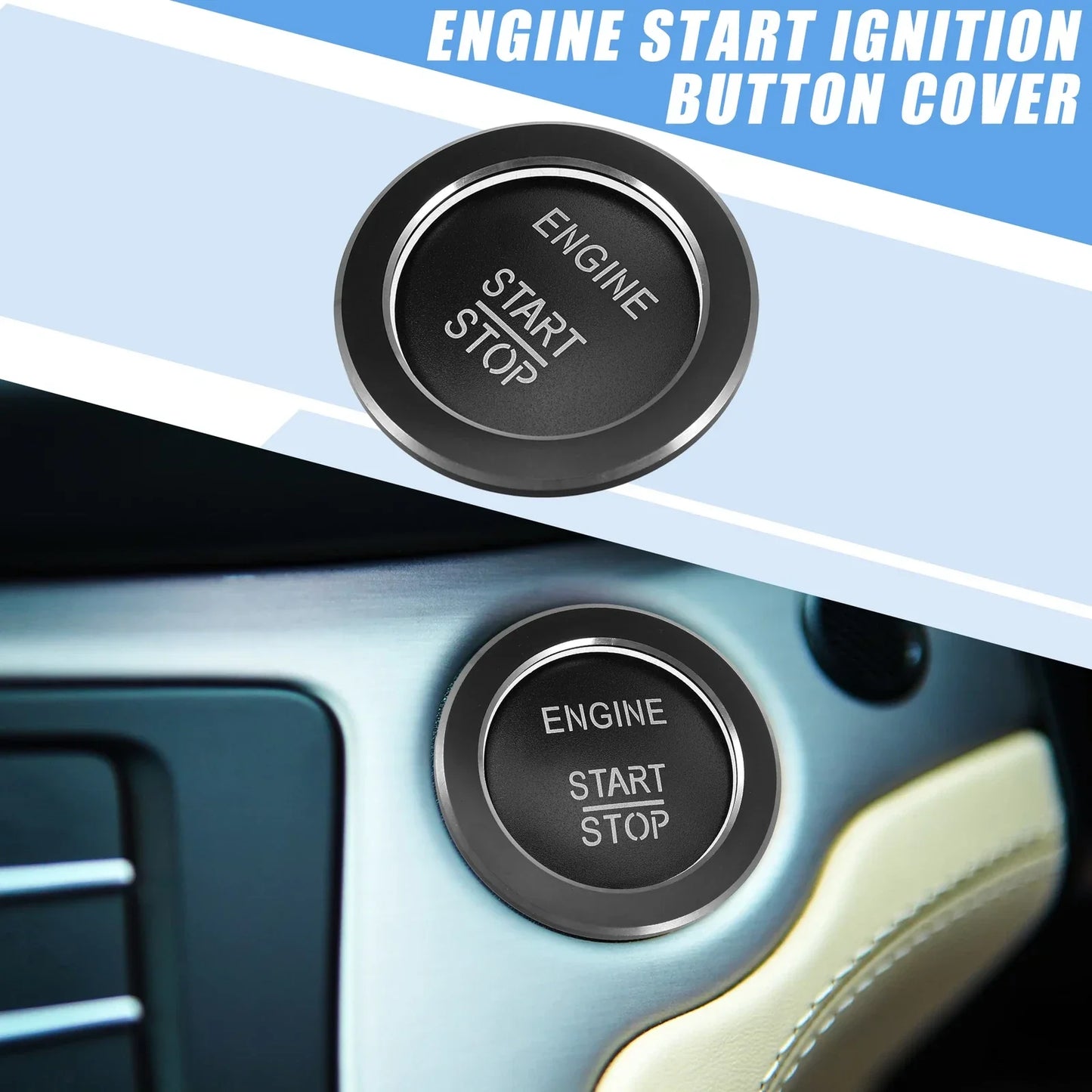 Engine Start Stop Button Cover for Mercedes-Benz B C GLC GLA CLA (2015-2023)