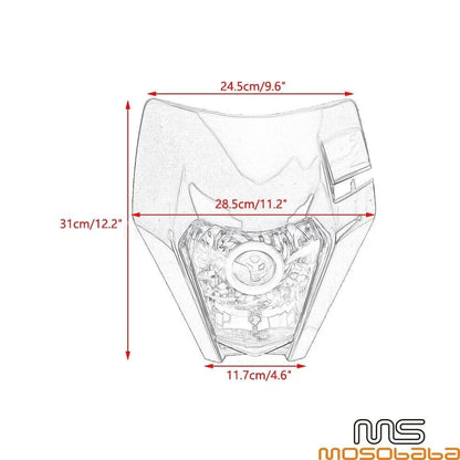 LED Headlight Fairing for Honda CRF250F CRF450R CRF250R XR400 (2017-2023)