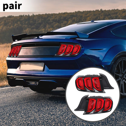 OLED Tail Lights Assembly for Ford Mustang 2015-2016 - Black 2 x Lights