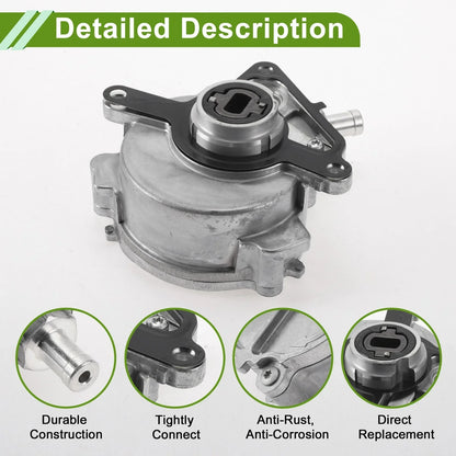 Brake Vacuum Pump for Porsche Cayenne 3.6L V6 (2011-2017) 1 x Unit